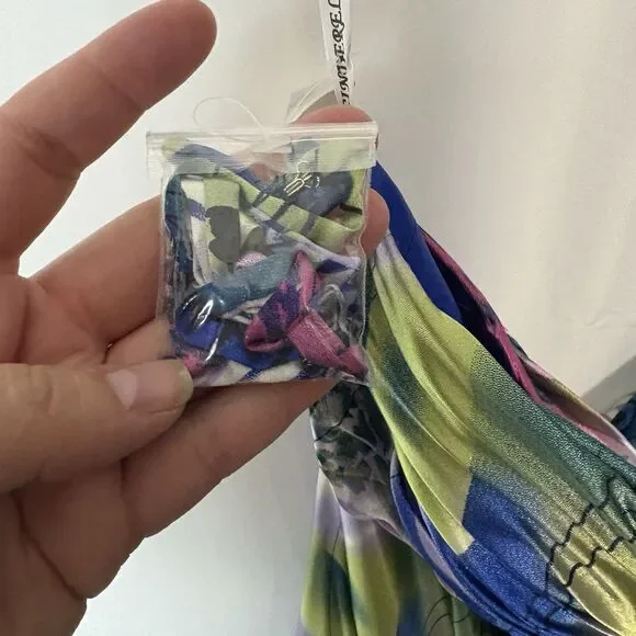 Cinderella Divine Beaded Multicolor Dress Size 10 Formal Wedding Prom Hoco Y2K - Picture 9 of 15